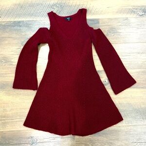 Adorable Open Shoulder Sweater Dress-Size S
